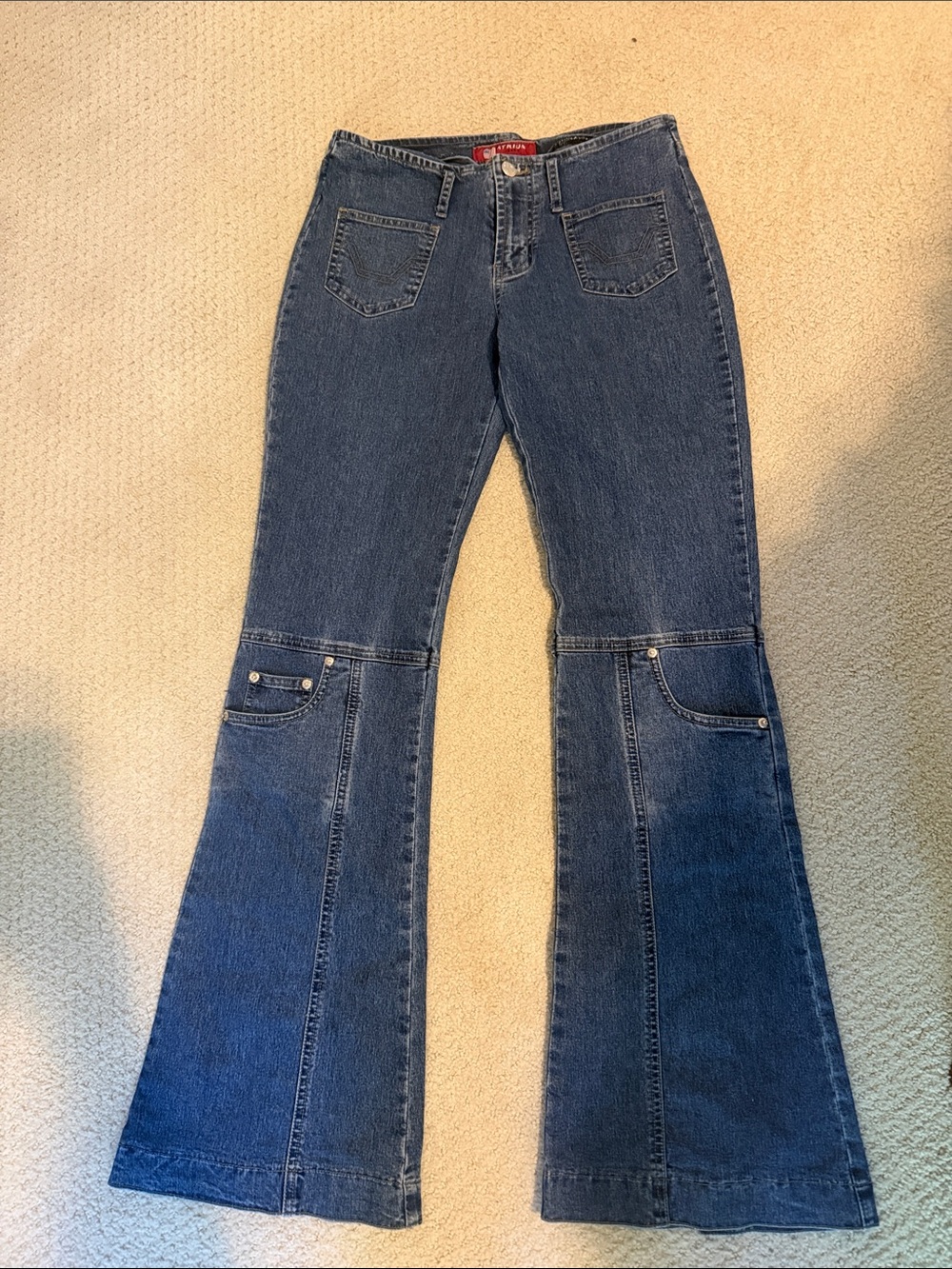 Atrium low rise flare jeans